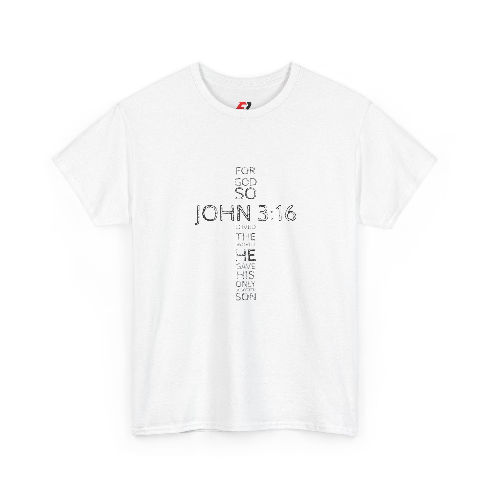 John 3:16 Cross Christian T-Shirt — Faith Gospel Tee