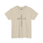 John 3:16 Cross Christian T-Shirt — Faith Gospel Tee