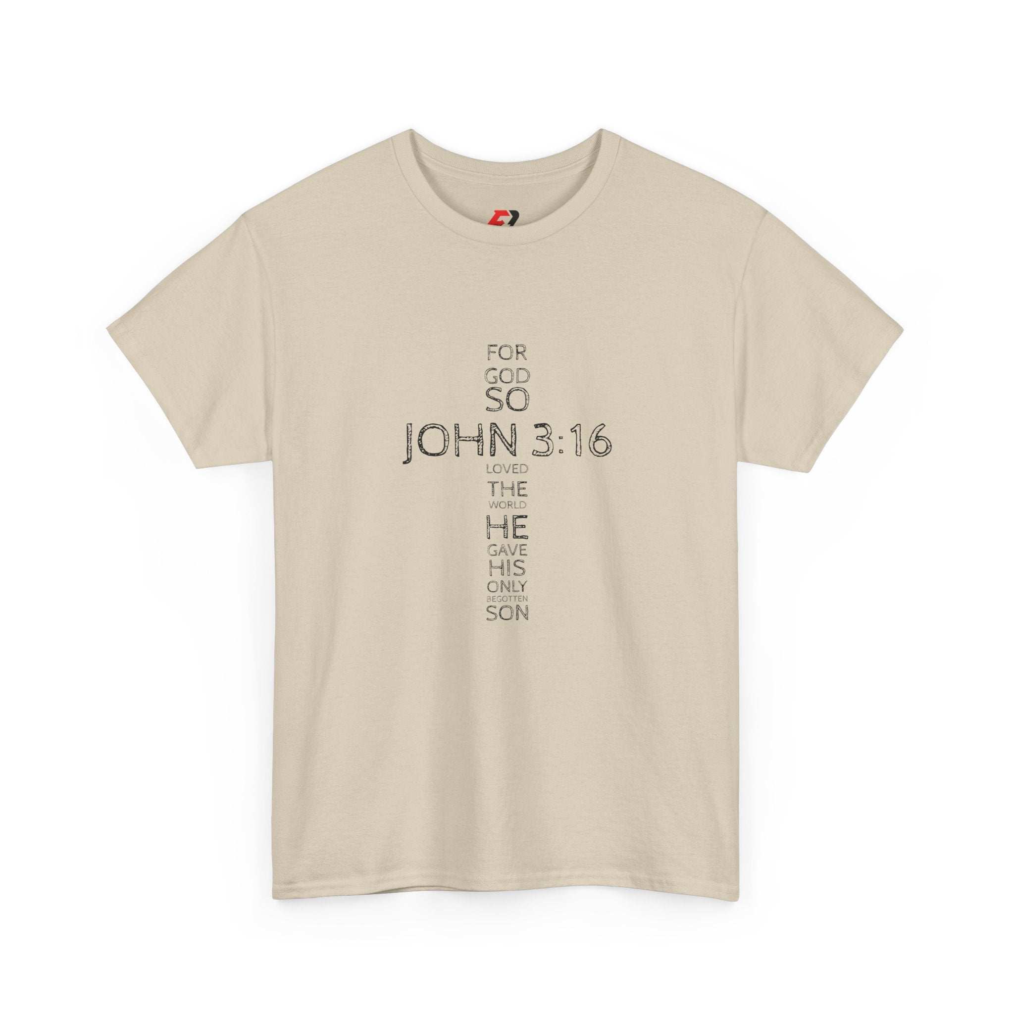 John 3:16 Cross Christian T-Shirt — Faith Gospel Tee