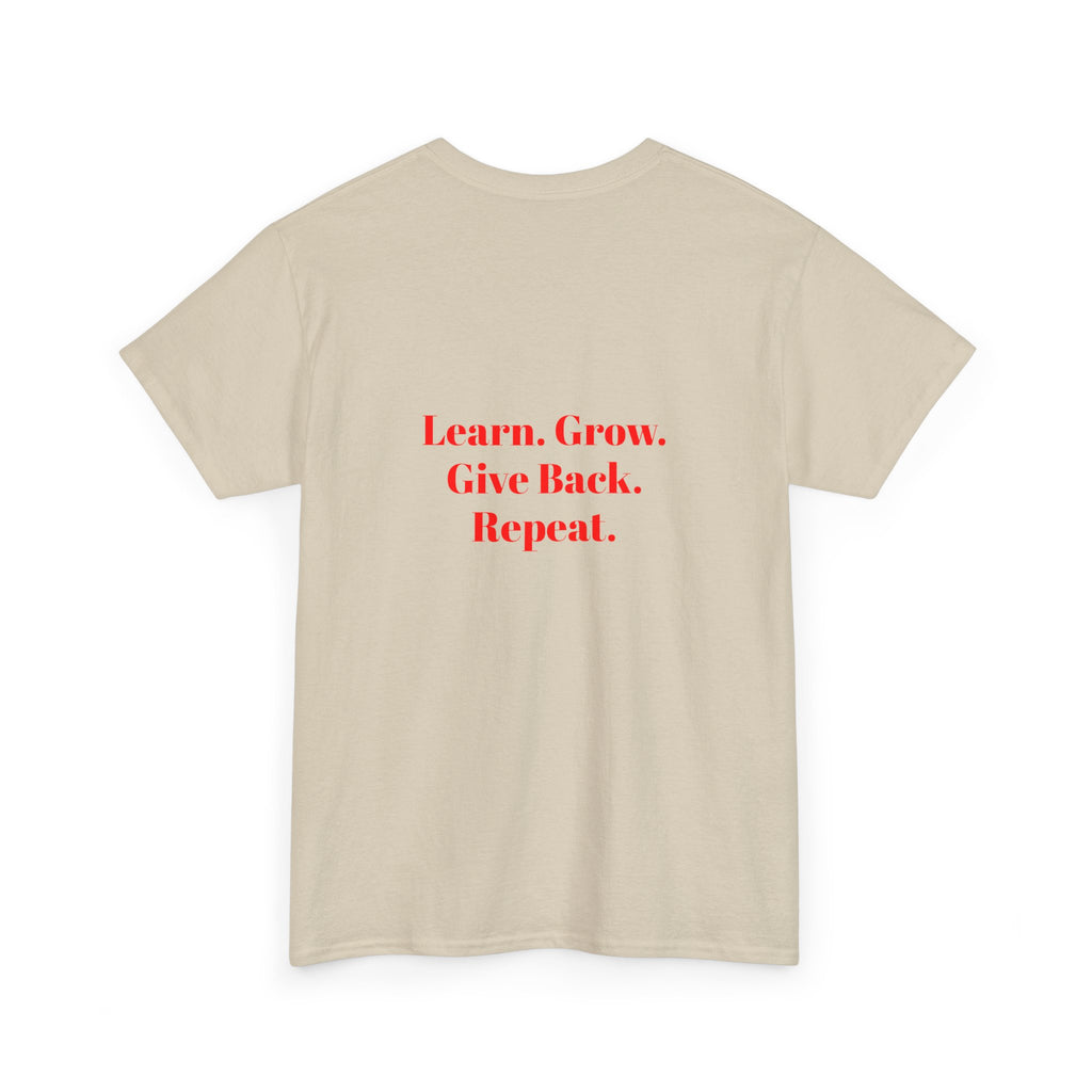 Pay It Forward Learning Center T-Shirt — "Learn. Grow. Give Back. Repeat."