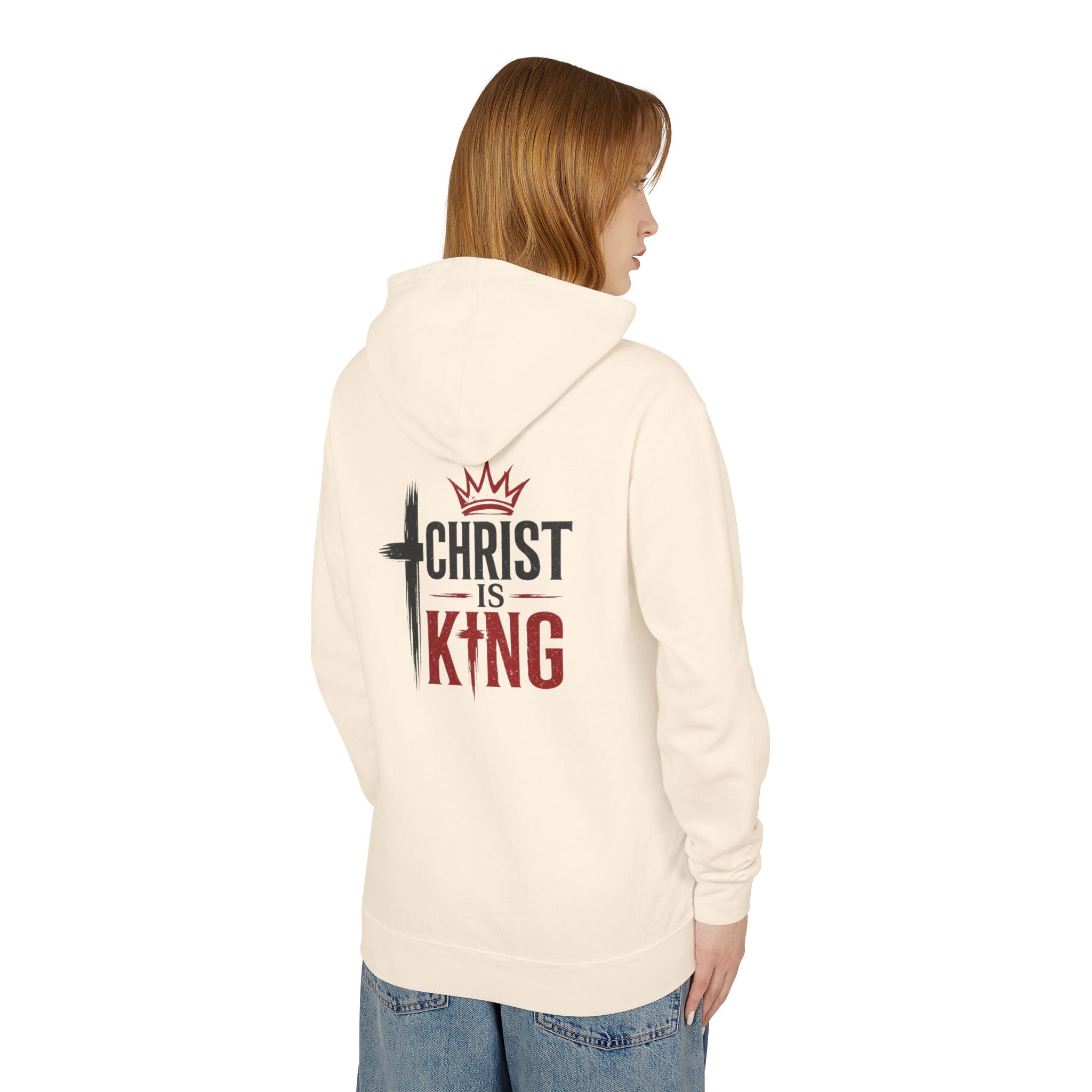 Christ Is King Hoodie — Lightweight Christian Faith Pullover