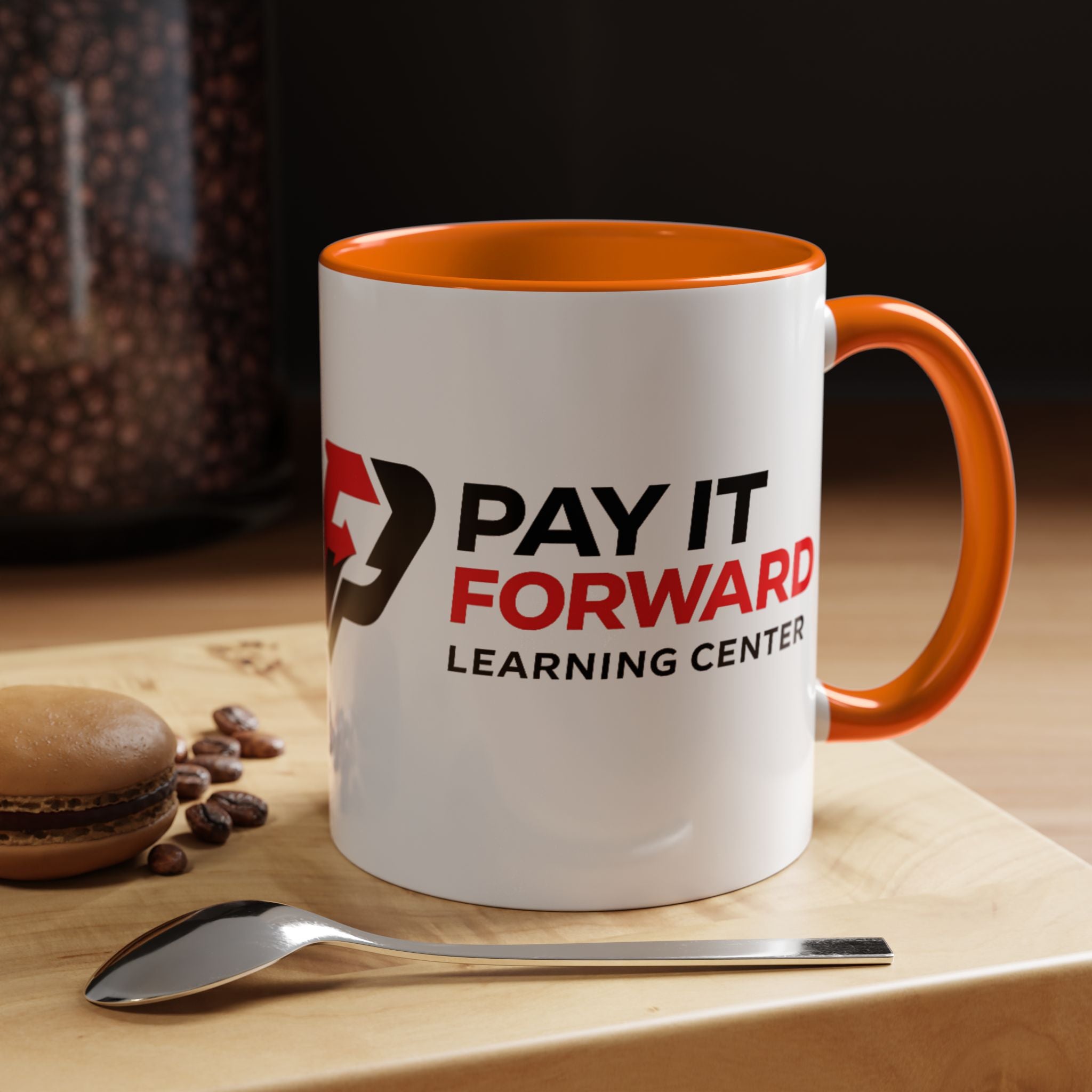 Pay It Forward Accent Coffee Mug — Bold Accent Ceramic Coffee Cup (11/15oz)