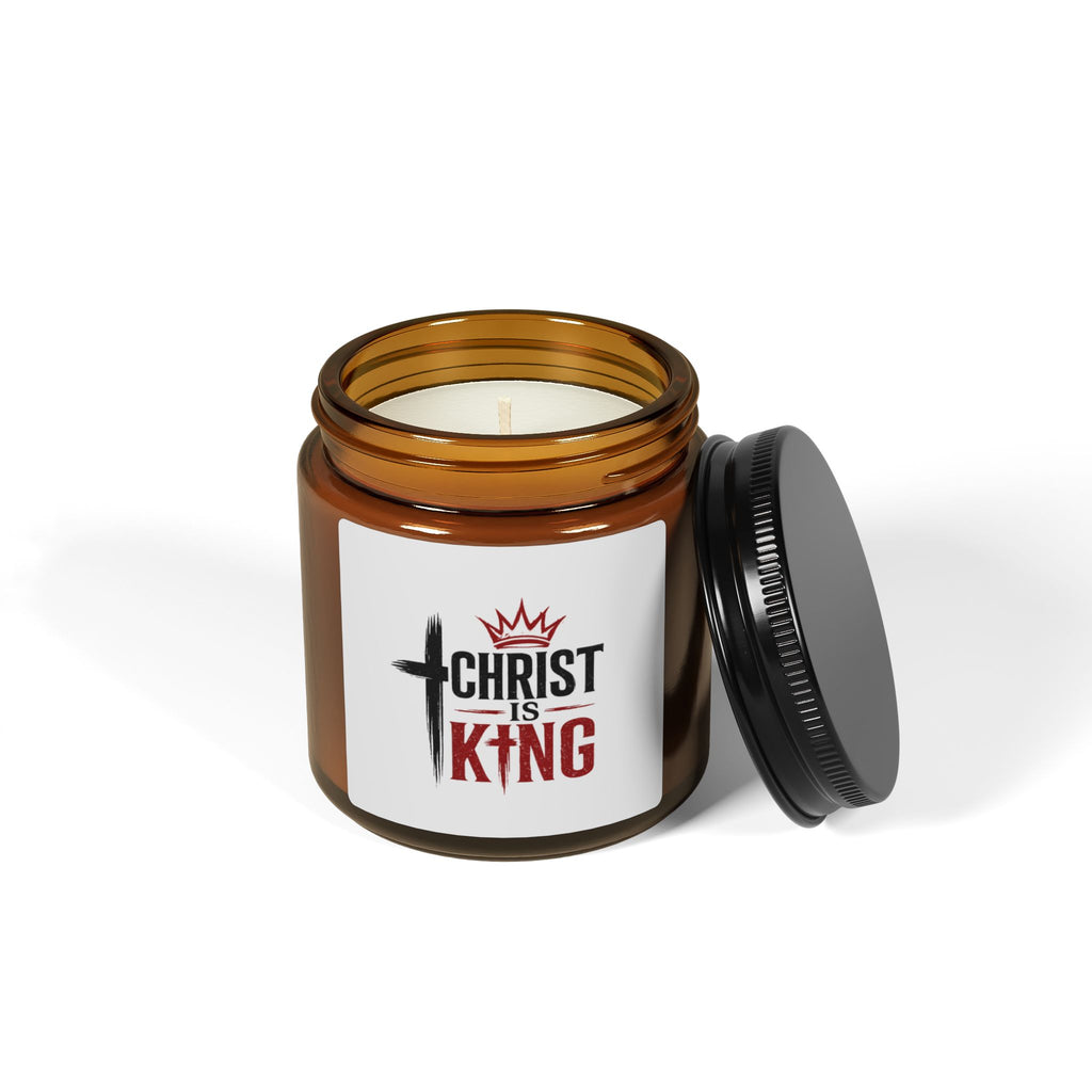 Christ Is King Scented Soy Candle — Amber Jar (Multi-Size)