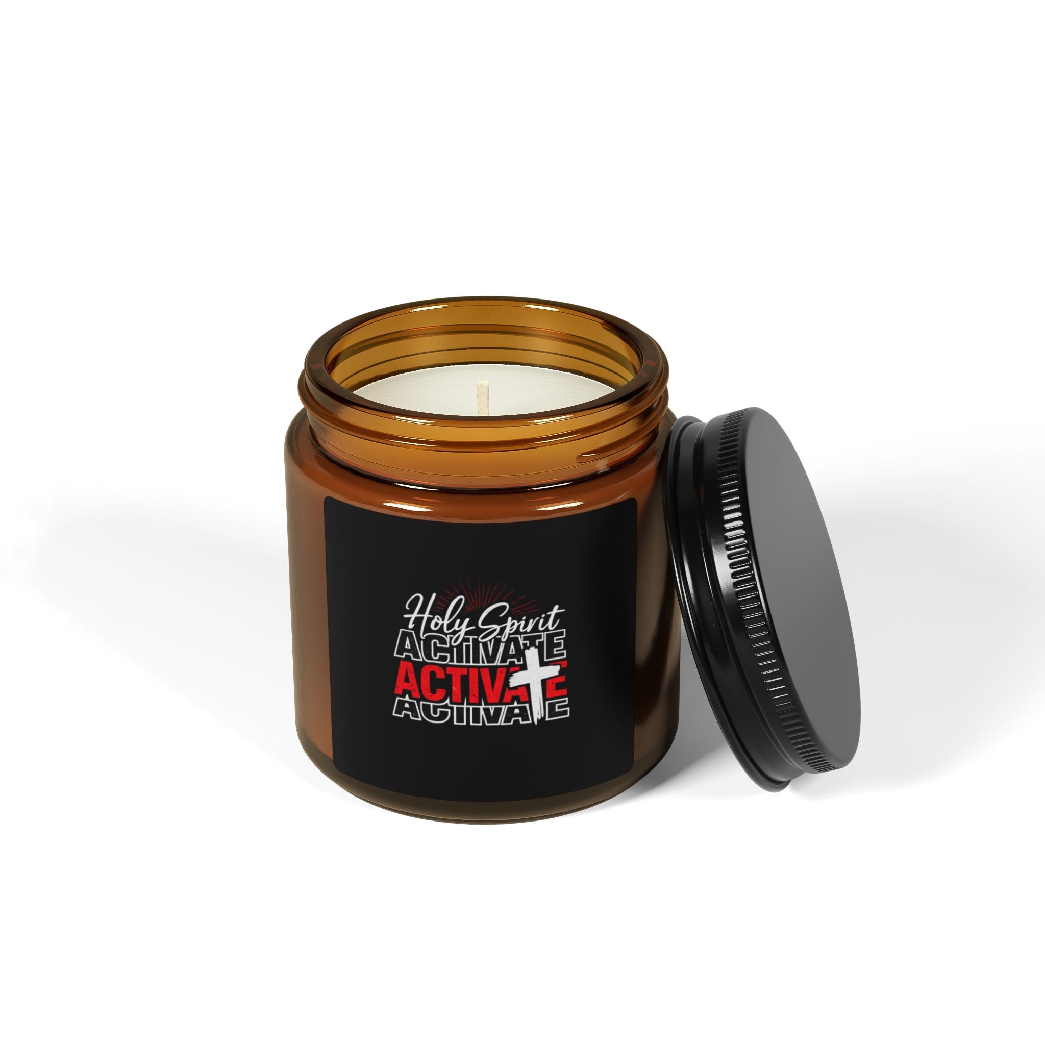 Holy Spirit Activate Soy Candle — Amber Jar Scented Candle (Multi-Size)