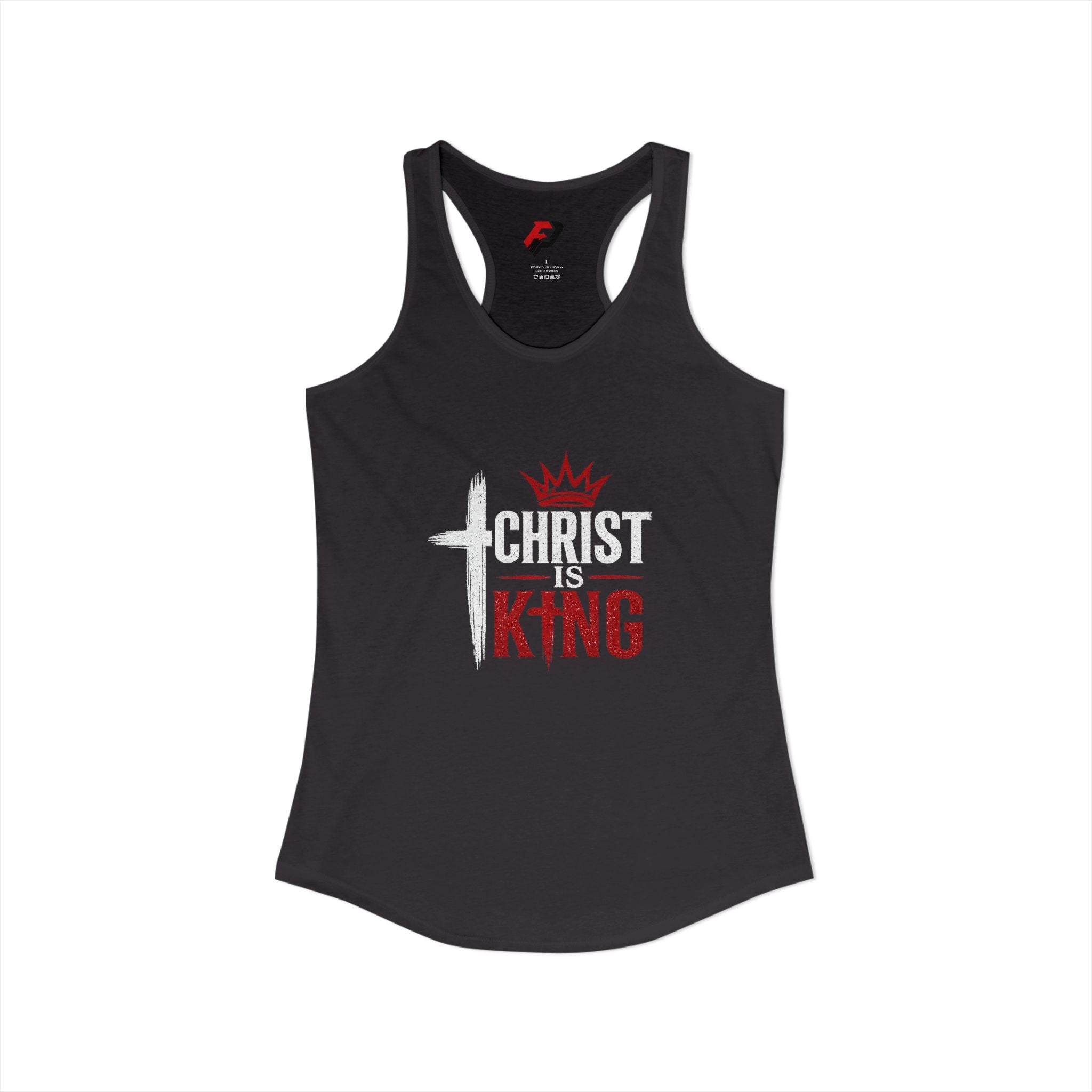 Christ Is King Racerback Tank — Women's Faith-Based Christian Tank Top