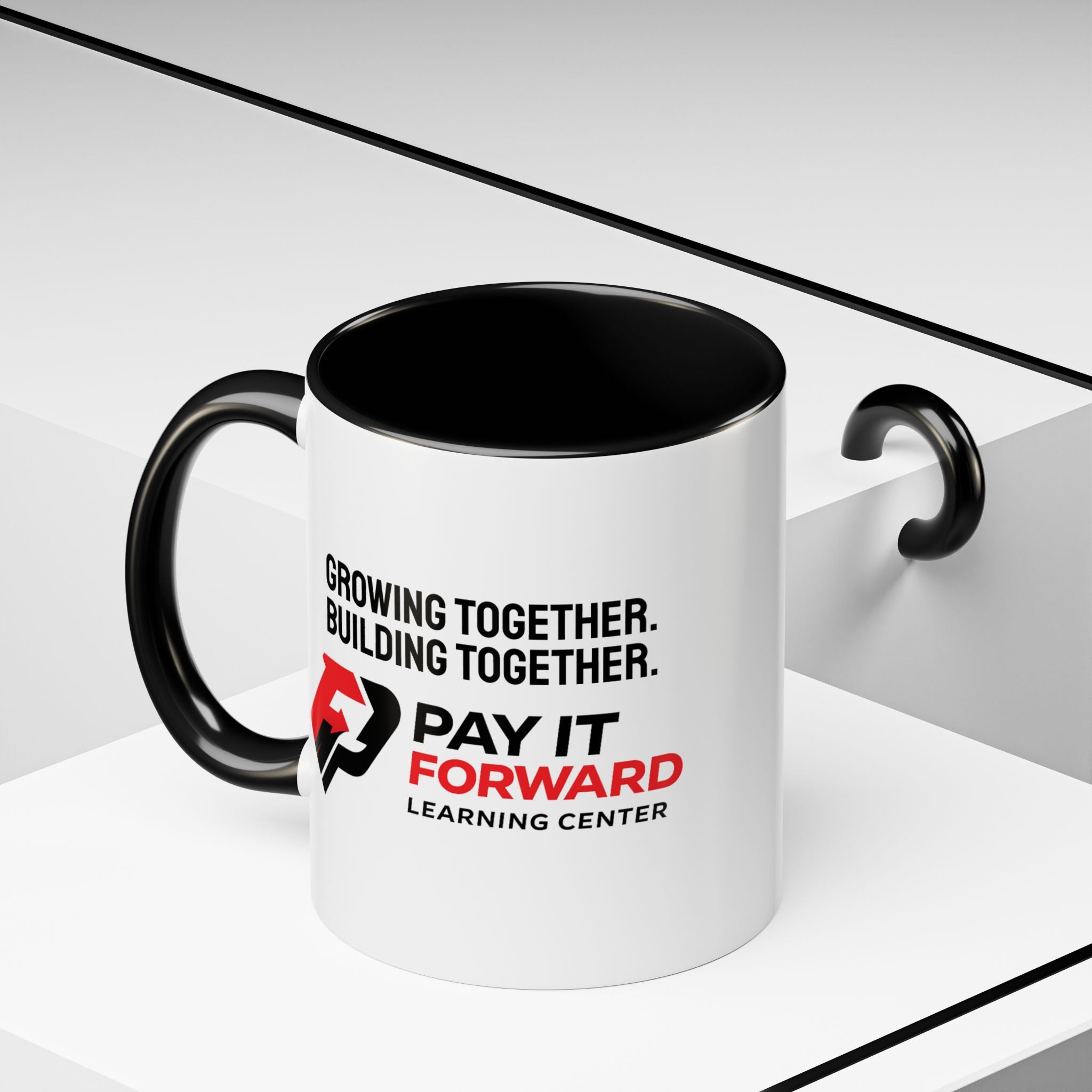 Accent Coffee Mug — Growing Together. Building Together. Pay It Forward' Coffee Mug (11/15 oz)