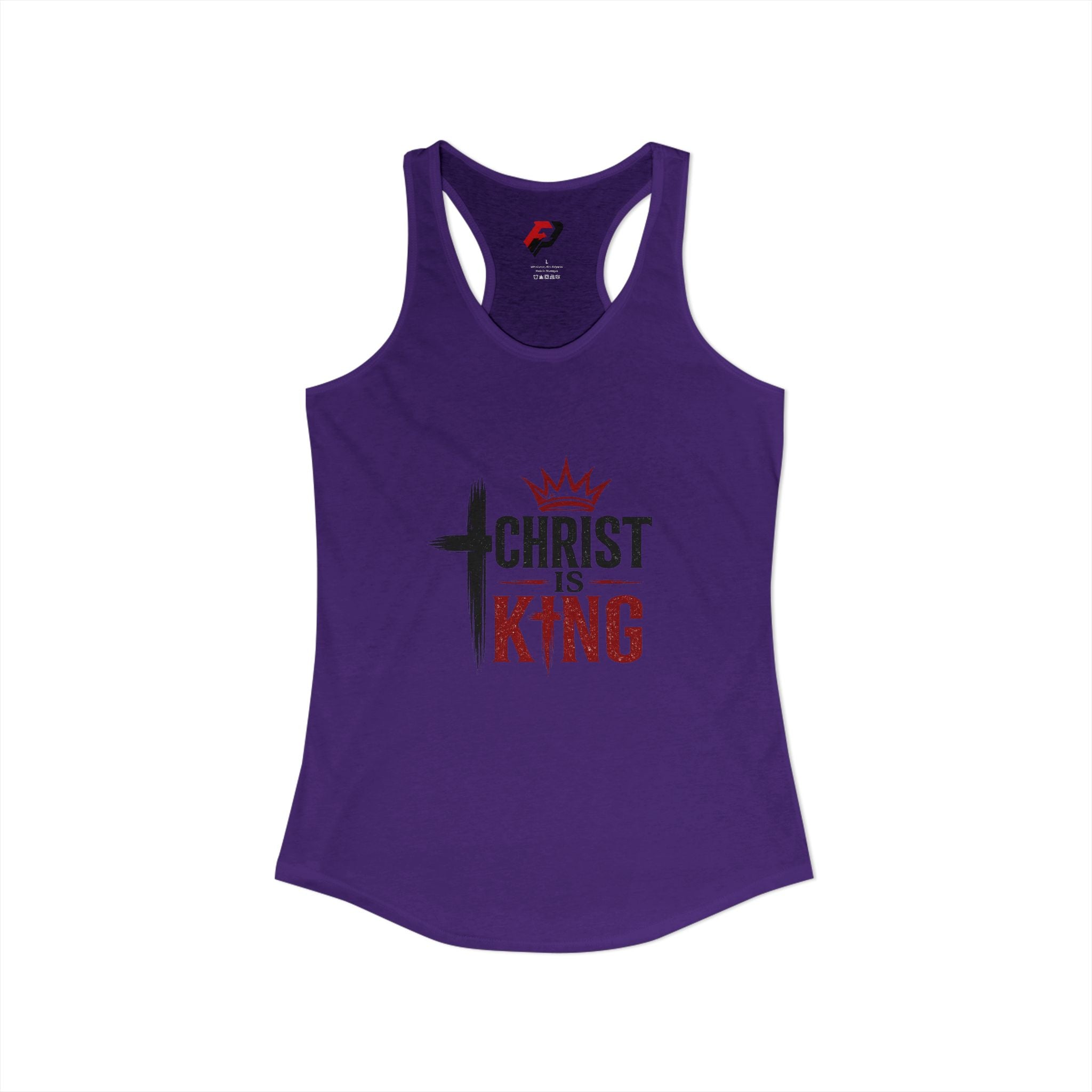 Christ Is King Racerback Tank — Women's Faith-Based Christian Tank Top