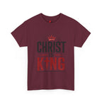Christ Is King T-Shirt — Christian Faith Tee with Crown & Cross Design