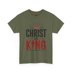 Christ Is King T-Shirt — Christian Faith Tee with Crown & Cross Design