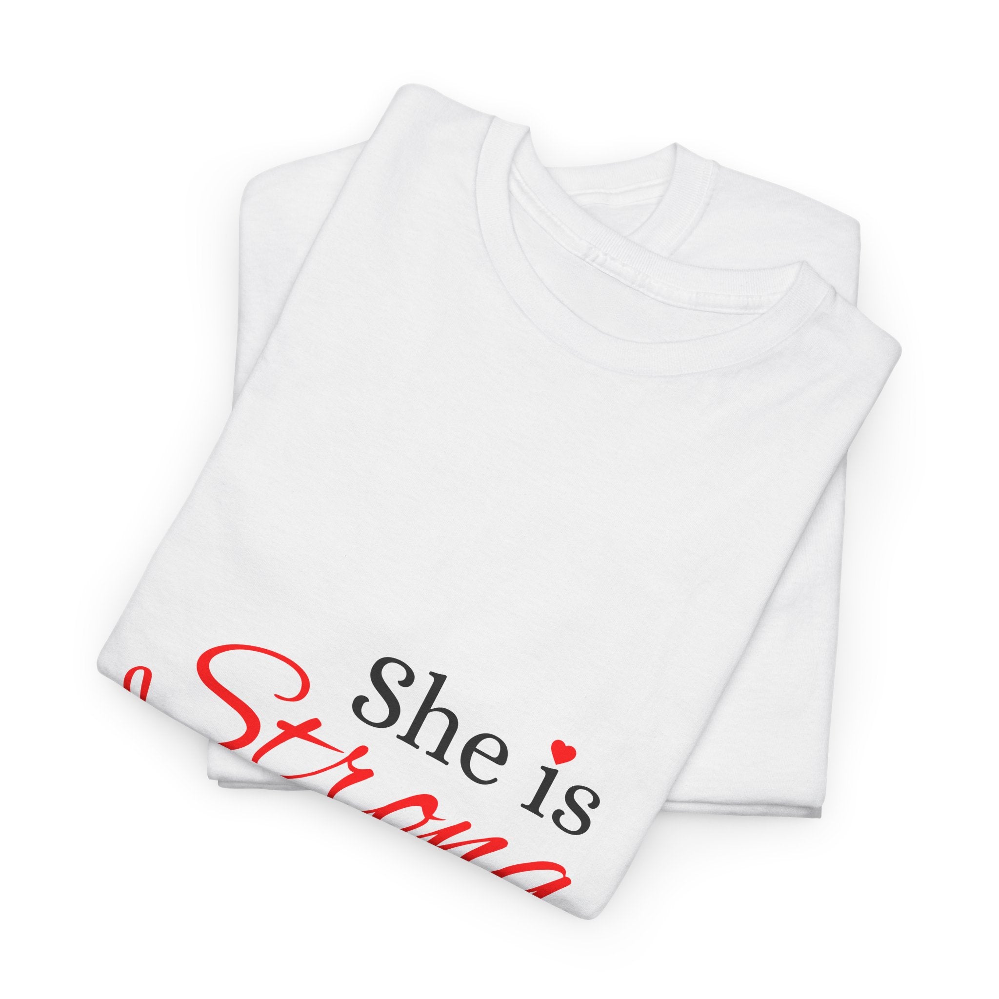 She Is Strong T-Shirt — Inspirational Christian Scripture Tee (Proverbs 31:25)