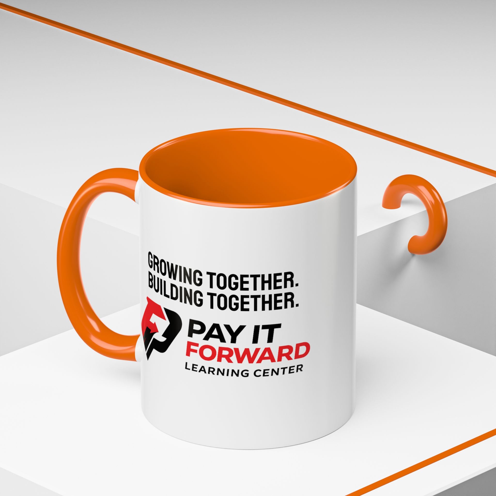 Accent Coffee Mug — Growing Together. Building Together. Pay It Forward' Coffee Mug (11/15 oz)