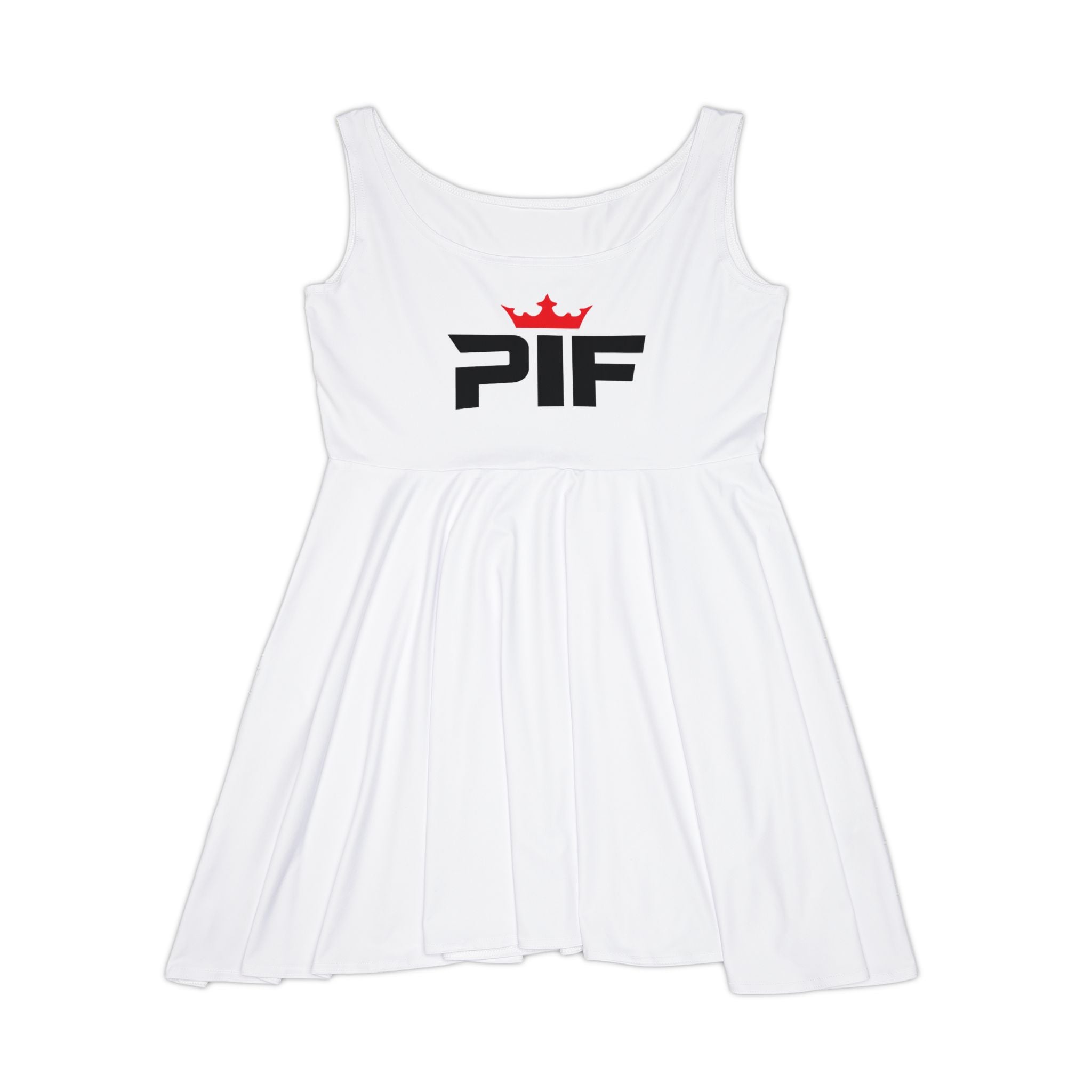 PIF Crown Skater Dress WHITE - Women’s Casual A-Line Dress