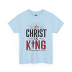 Christ Is King T-Shirt — Christian Faith Tee with Crown & Cross Design