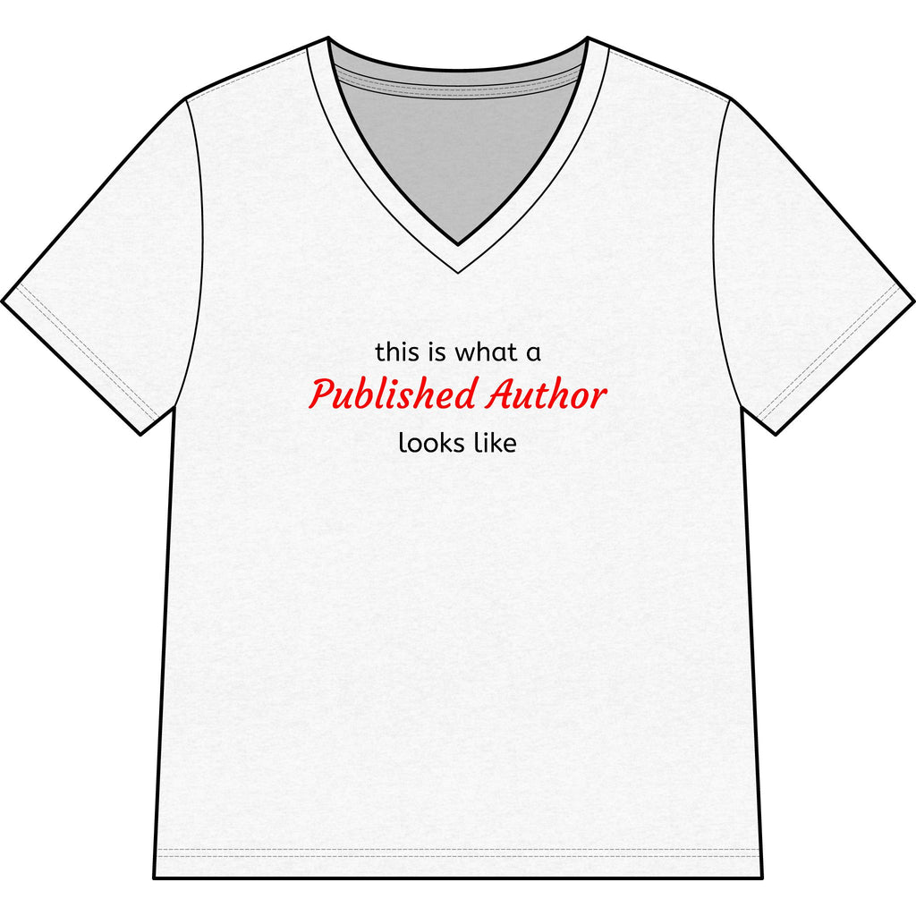 "This is what a Published Author looks like" V-Neck Tee