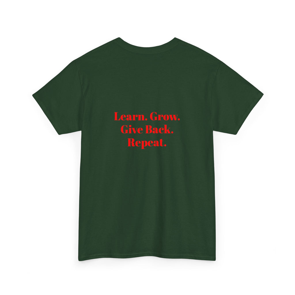 Pay It Forward Learning Center T-Shirt — "Learn. Grow. Give Back. Repeat."