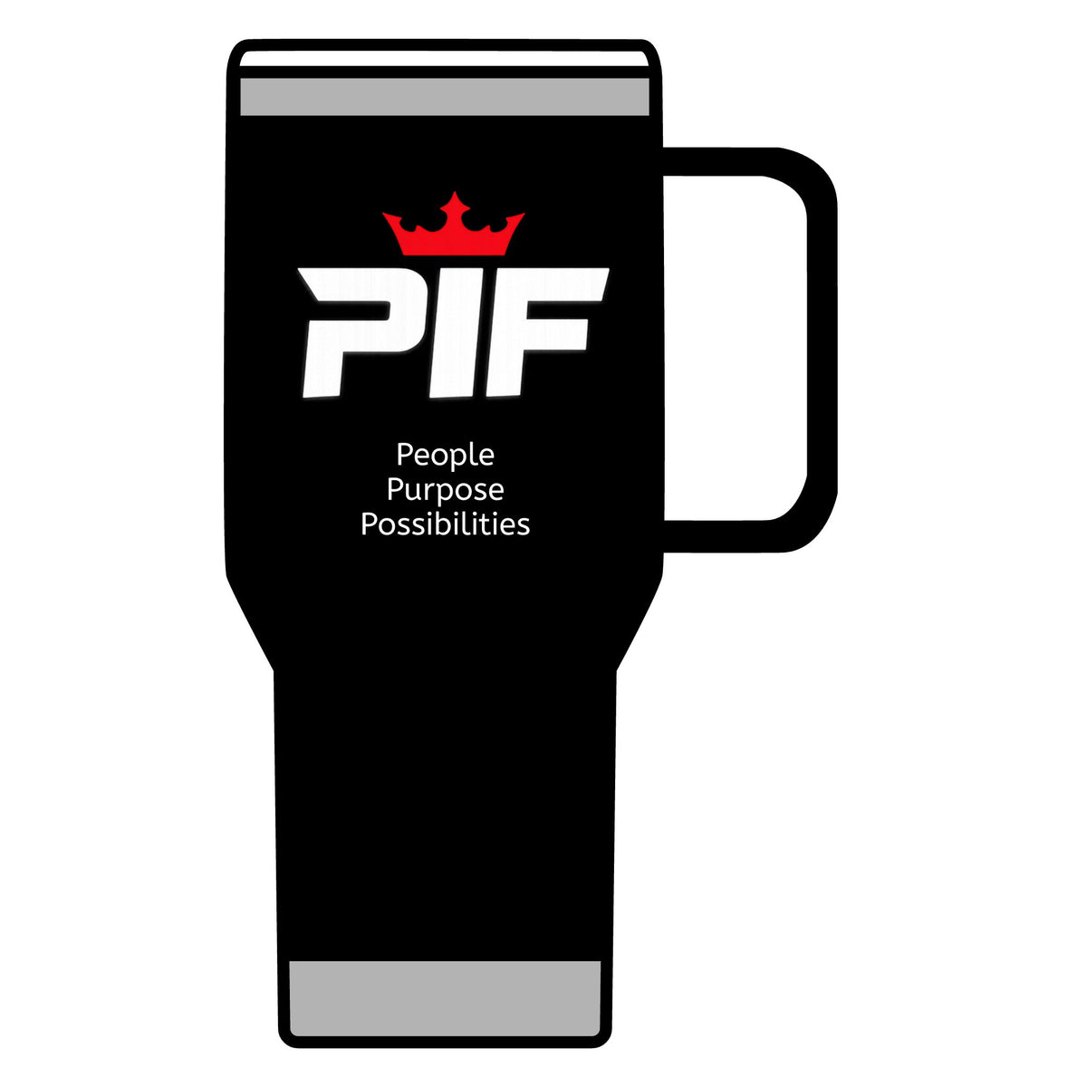 PIF Travel Mug 20oz – 'People Purpose Possibilities' Insulated Coffee Tumbler