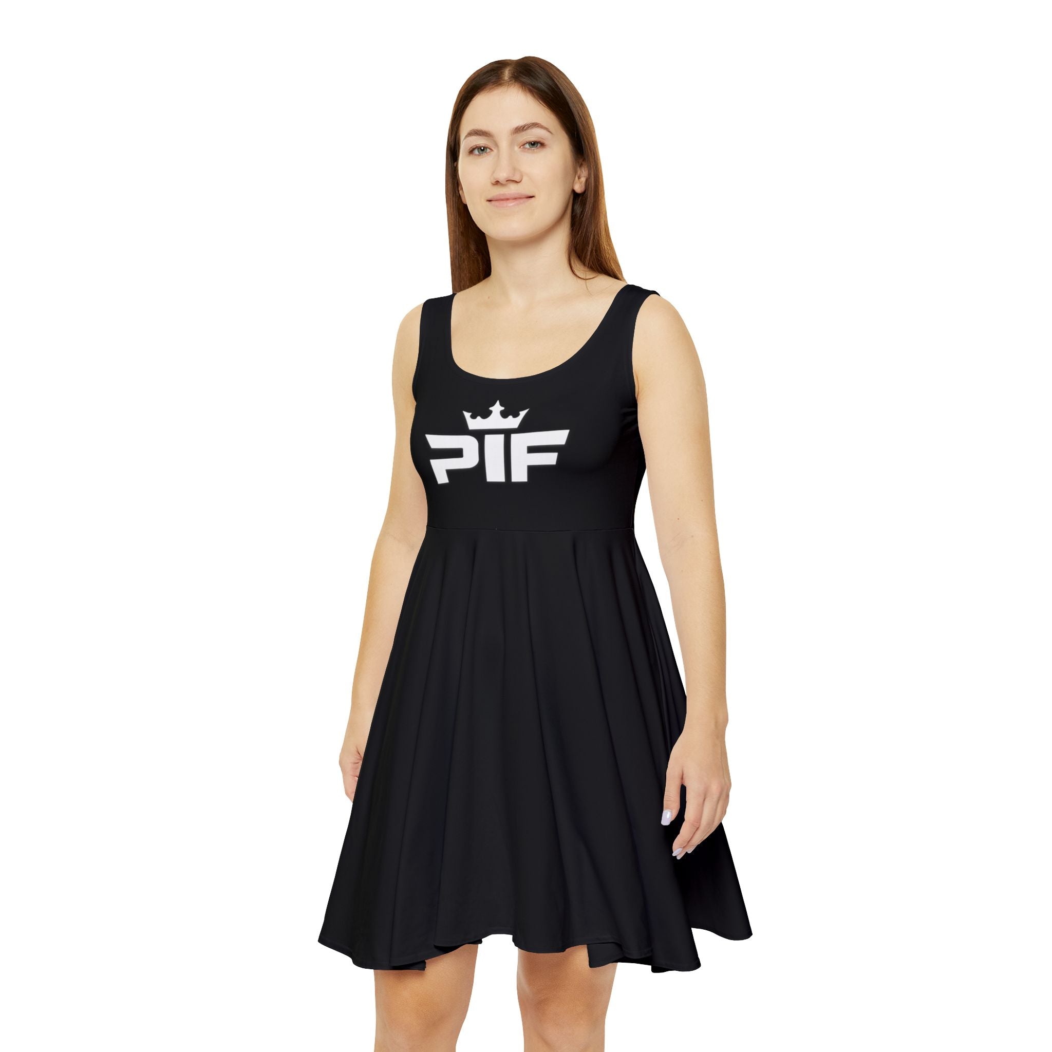 PIF Crown Skater Dress BLACK - Women’s Casual A-Line Dress