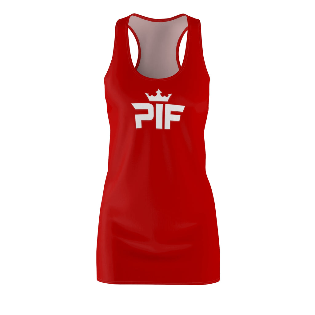 PIF Crown Racerback Dress — Red Women's Athletic Tank Dress
