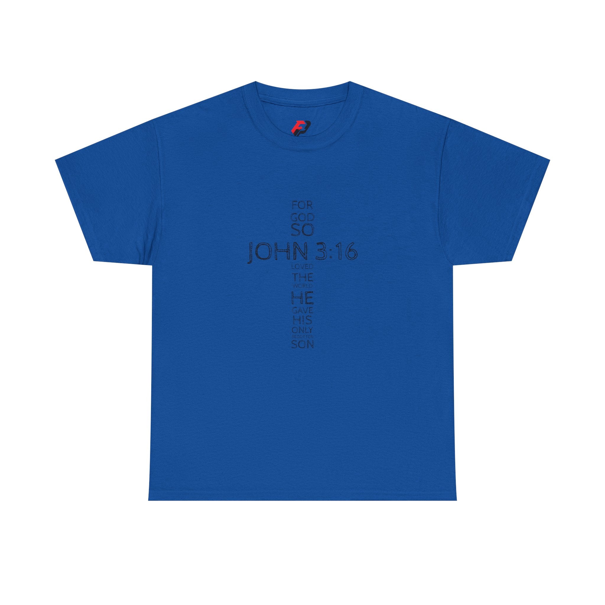 John 3:16 Cross Christian T-Shirt — Faith Gospel Tee