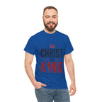 Christ Is King T-Shirt — Christian Faith Tee with Crown & Cross Design