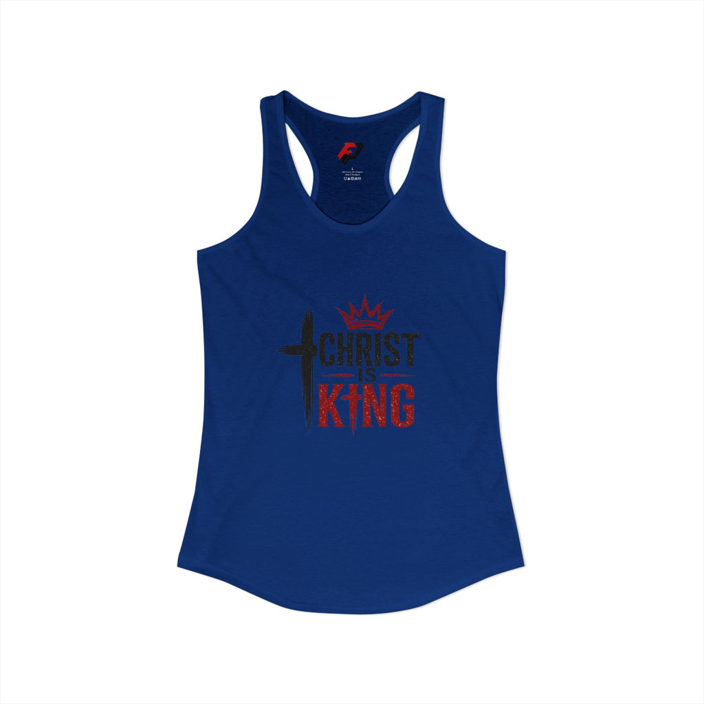 Christ Is King Racerback Tank — Women's Faith-Based Christian Tank Top