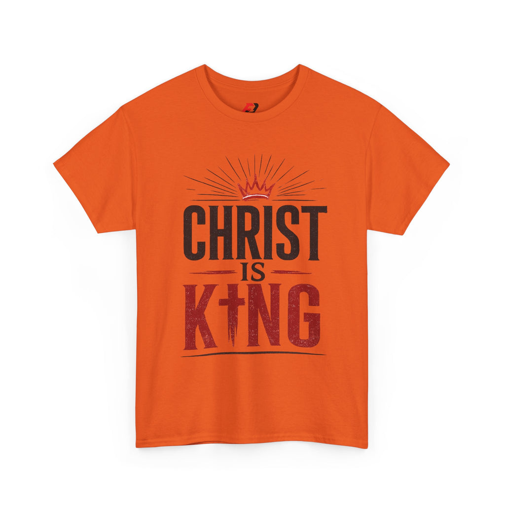 Christ Is King T-Shirt — Christian Faith Tee with Crown & Cross Design