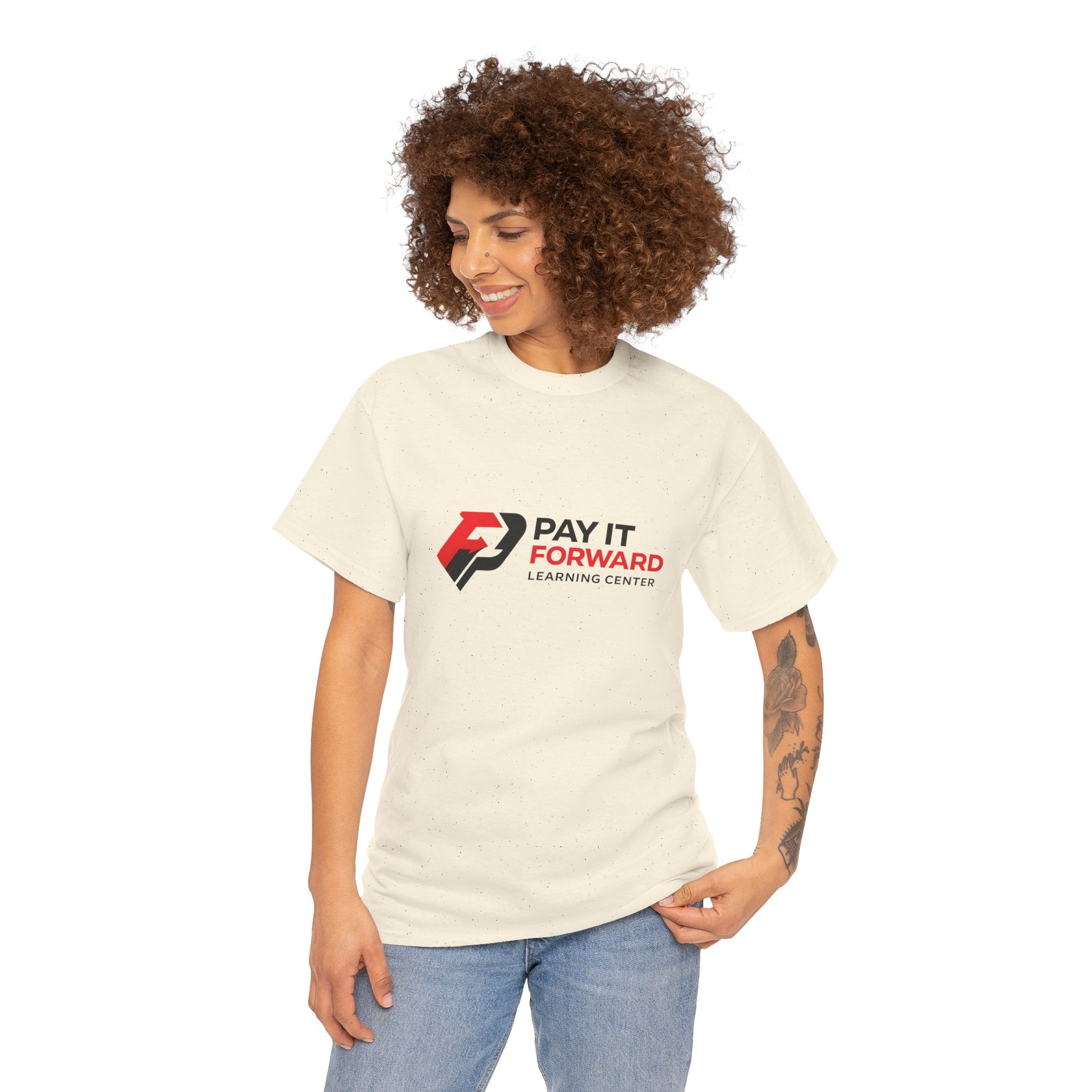 Pay It Forward Learning Center T-Shirt — "Learn. Grow. Give Back. Repeat."