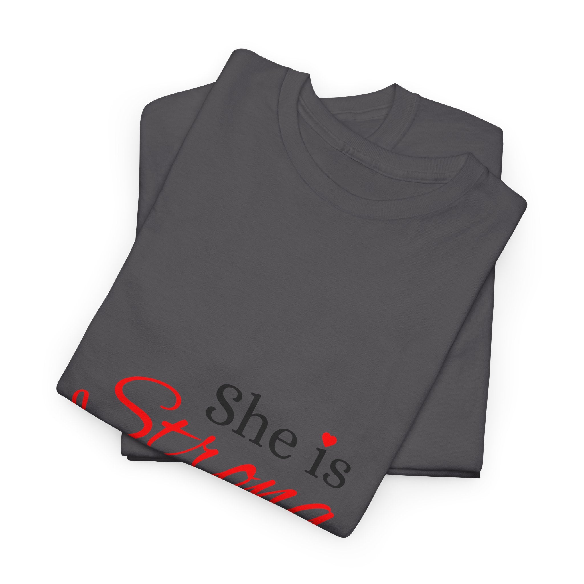 She Is Strong T-Shirt — Inspirational Christian Scripture Tee (Proverbs 31:25)