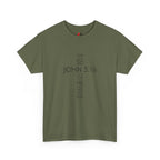 John 3:16 Cross Christian T-Shirt — Faith Gospel Tee