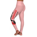 High-Waisted Yoga Leggings — Pink 'Pay It' Athletic Leggings with Side Logo