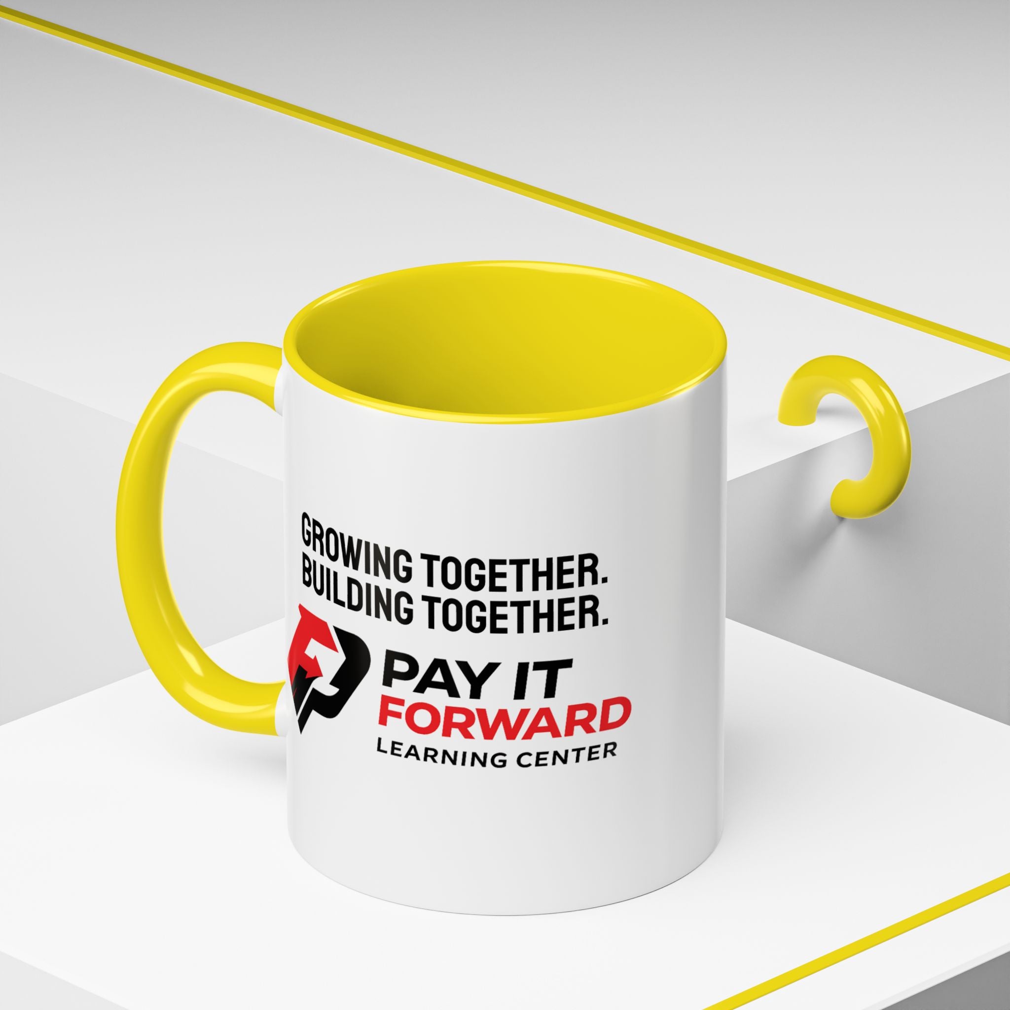 Accent Coffee Mug — Growing Together. Building Together. Pay It Forward' Coffee Mug (11/15 oz)