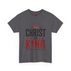 Christ Is King T-Shirt — Christian Faith Tee with Crown & Cross Design