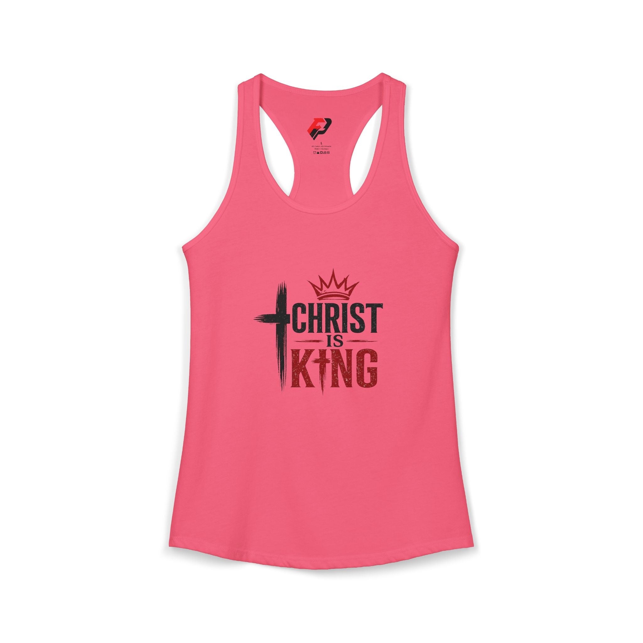 Christ Is King Racerback Tank — Women's Faith-Based Christian Tank Top