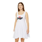 PIF Crown Skater Dress WHITE - Women’s Casual A-Line Dress