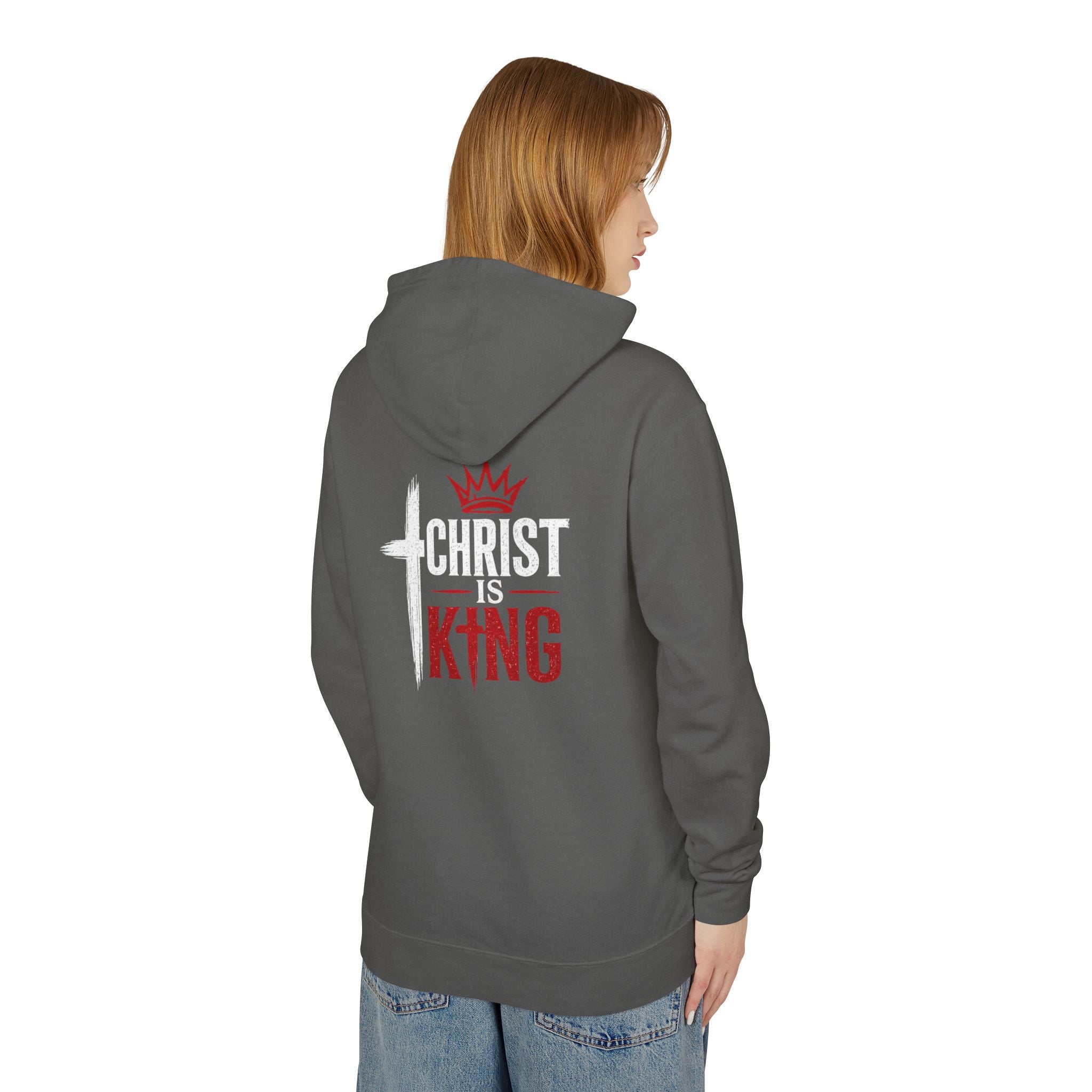 Christ Is King Hoodie — Lightweight Christian Faith Pullover