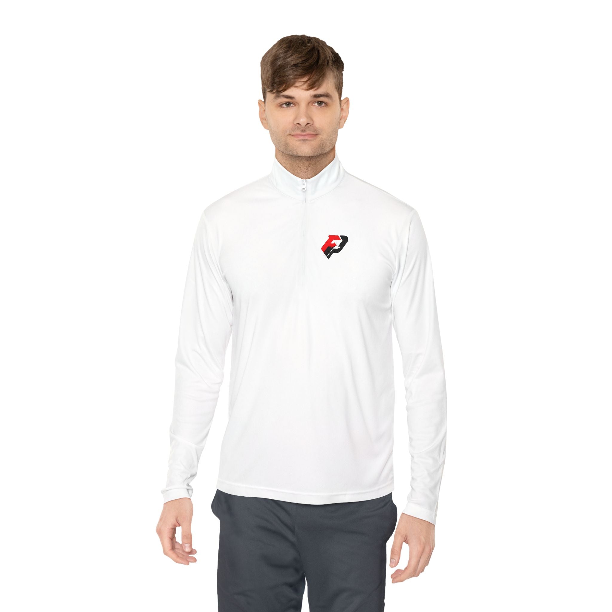 PIF Quarter-Zip Pullover — Embroidered 'PIF' Casual Pullover