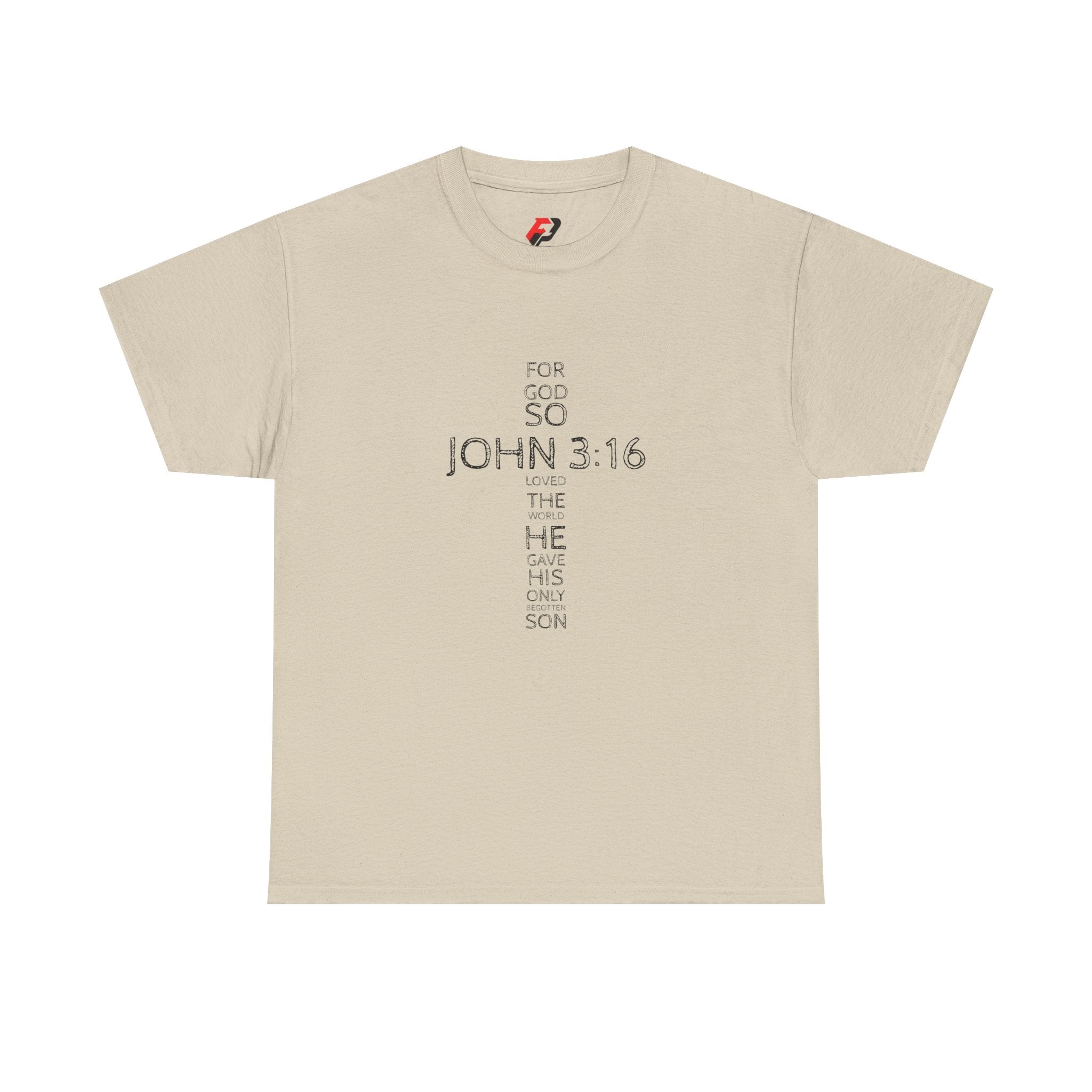 John 3:16 Cross Christian T-Shirt — Faith Gospel Tee