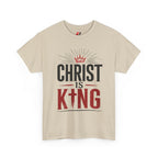 Christ Is King T-Shirt — Christian Faith Tee with Crown & Cross Design