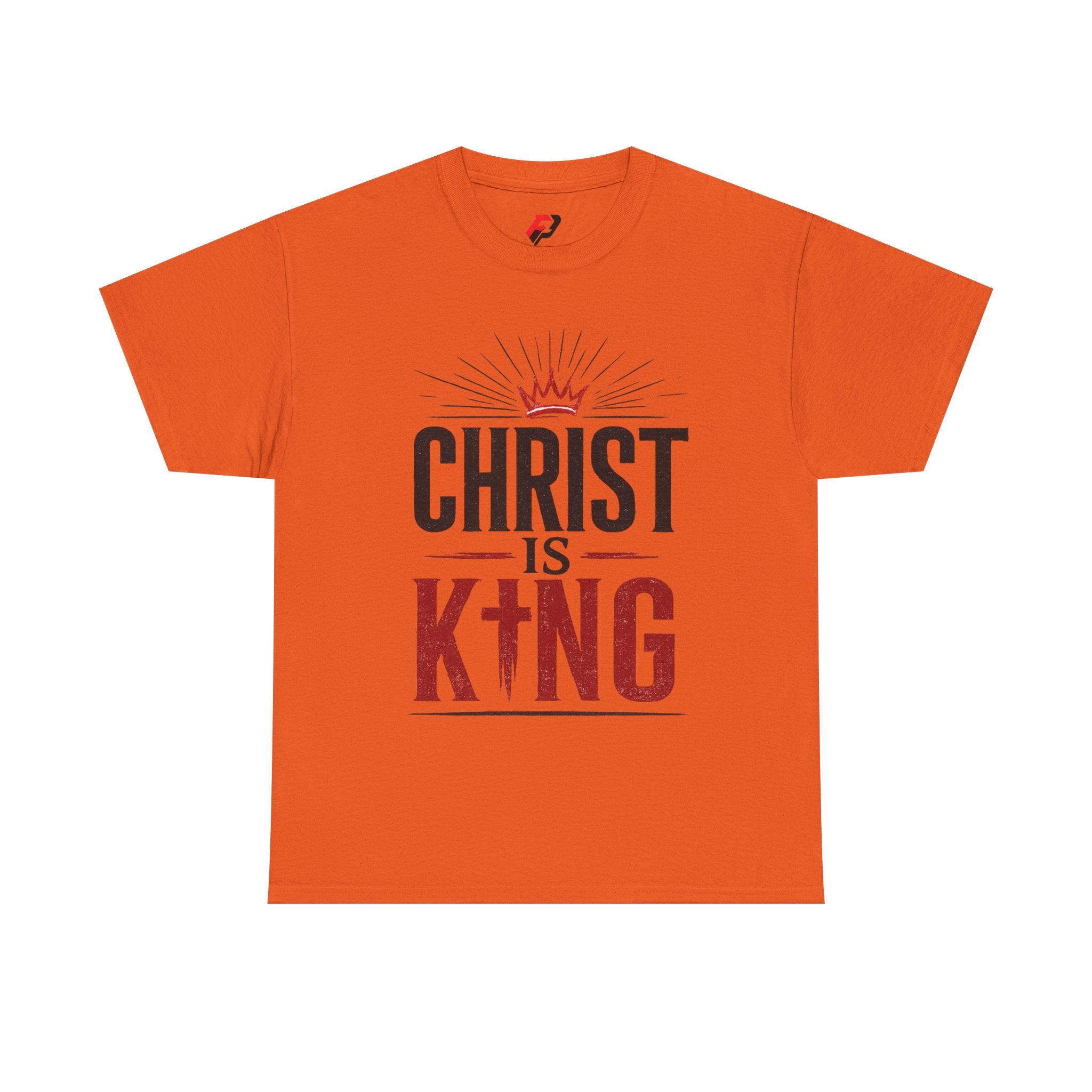 Christ Is King T-Shirt — Christian Faith Tee with Crown & Cross Design