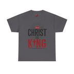 Christ Is King T-Shirt — Christian Faith Tee with Crown & Cross Design