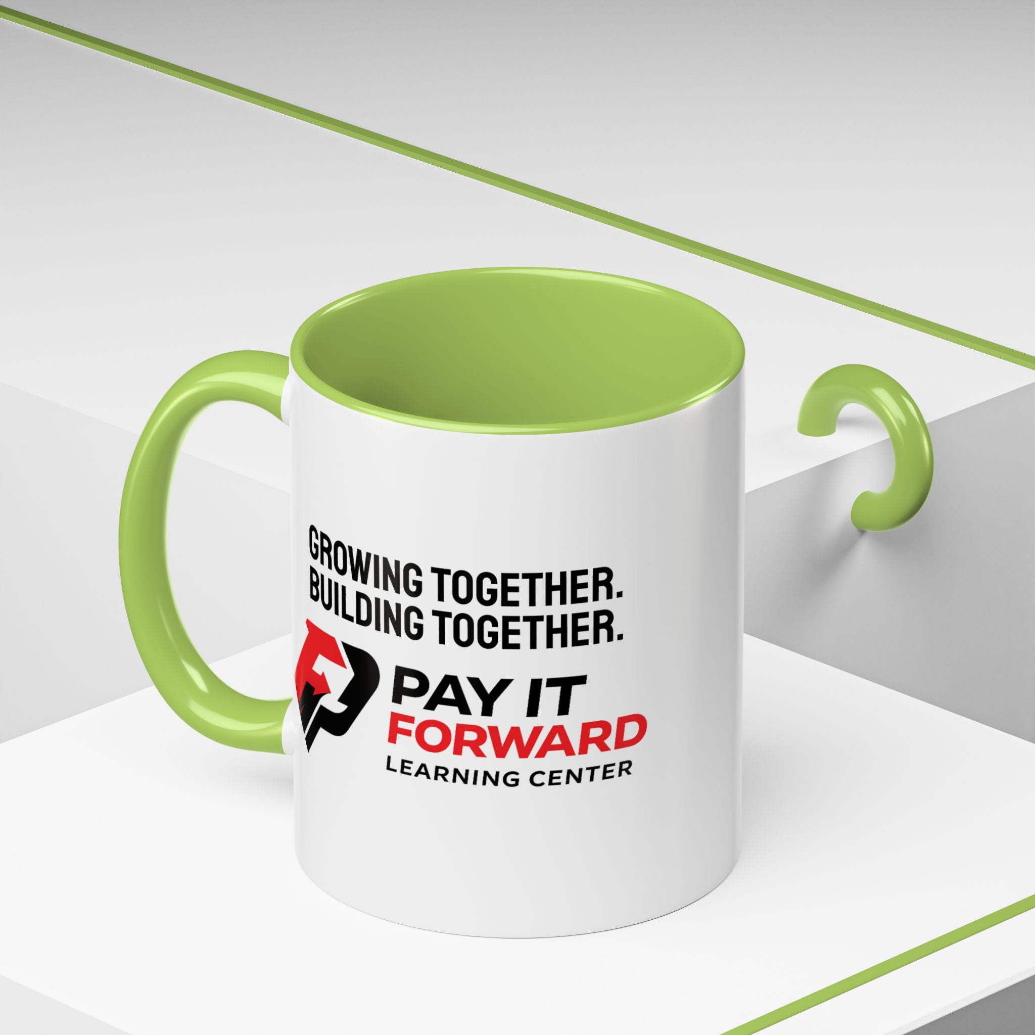 Accent Coffee Mug — Growing Together. Building Together. Pay It Forward' Coffee Mug (11/15 oz)