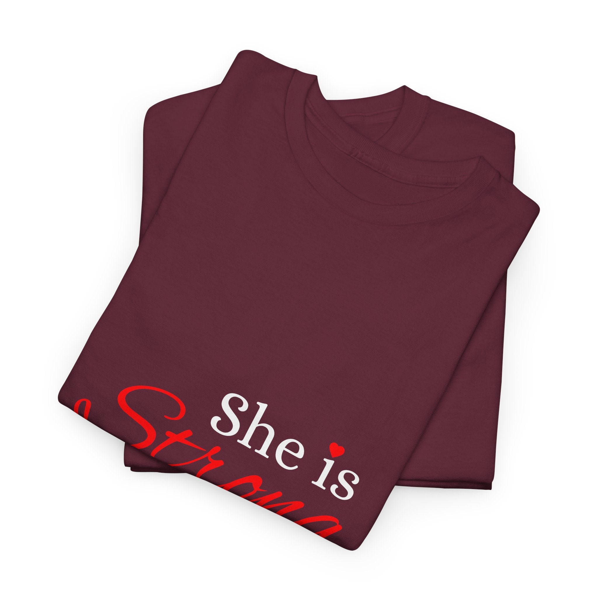 She Is Strong T-Shirt — Inspirational Christian Scripture Tee (Proverbs 31:25)
