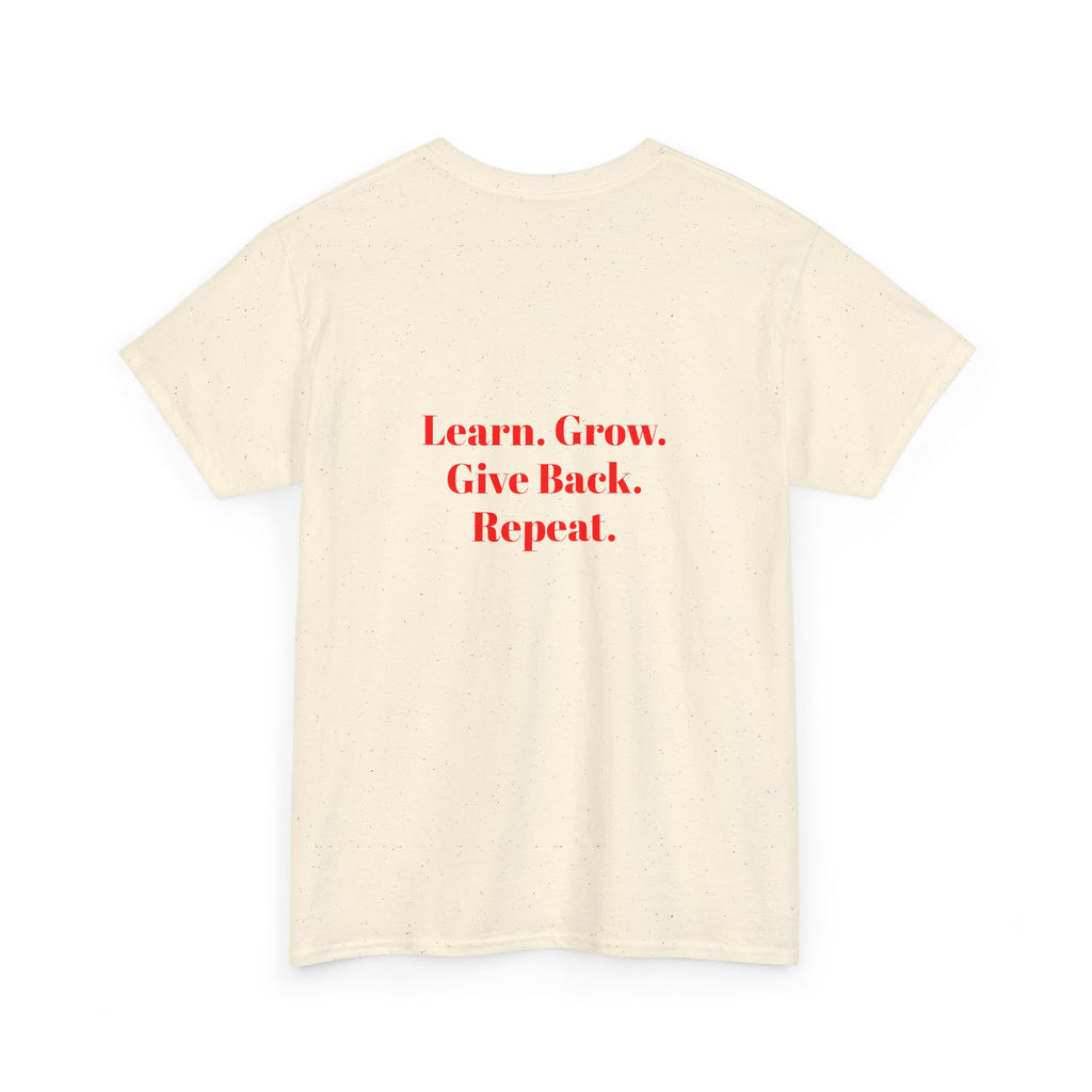 Pay It Forward Learning Center T-Shirt — "Learn. Grow. Give Back. Repeat."
