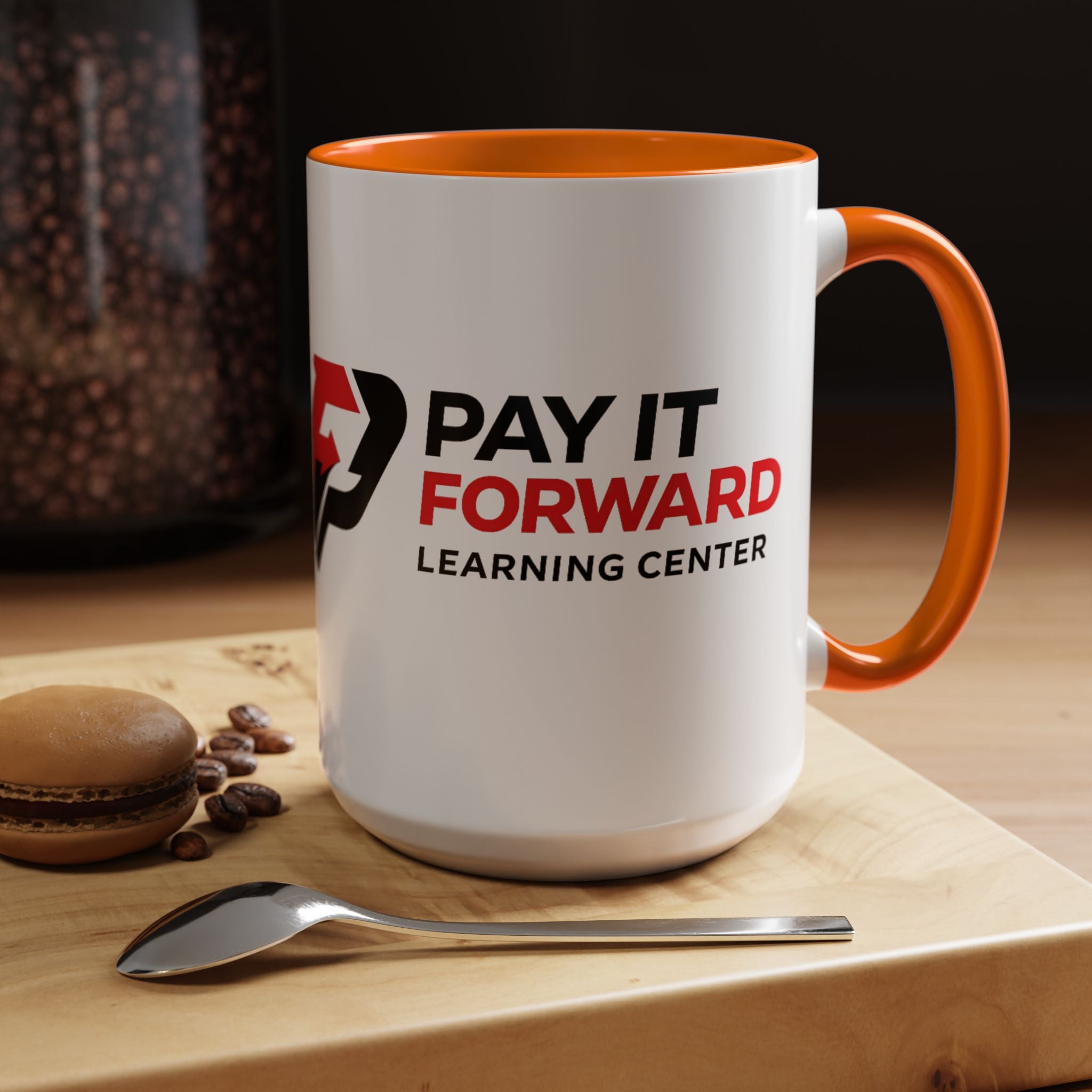 Pay It Forward Accent Coffee Mug — Bold Accent Ceramic Coffee Cup (11/15oz)