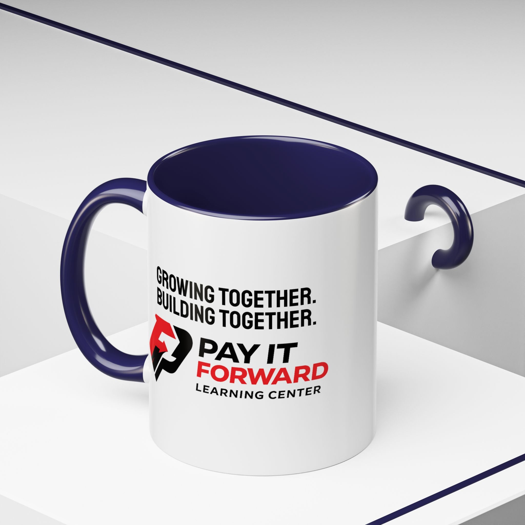 Accent Coffee Mug — Growing Together. Building Together. Pay It Forward' Coffee Mug (11/15 oz)