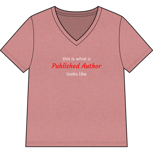 "This is what a Published Author looks like" V-Neck Tee