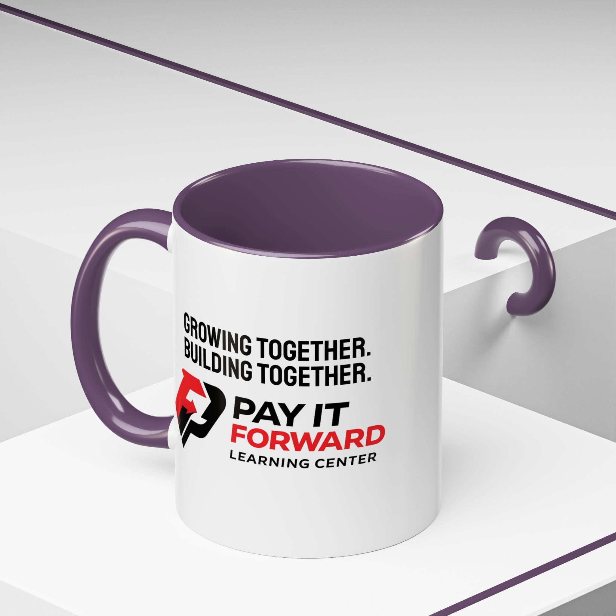 Accent Coffee Mug — Growing Together. Building Together. Pay It Forward' Coffee Mug (11/15 oz)