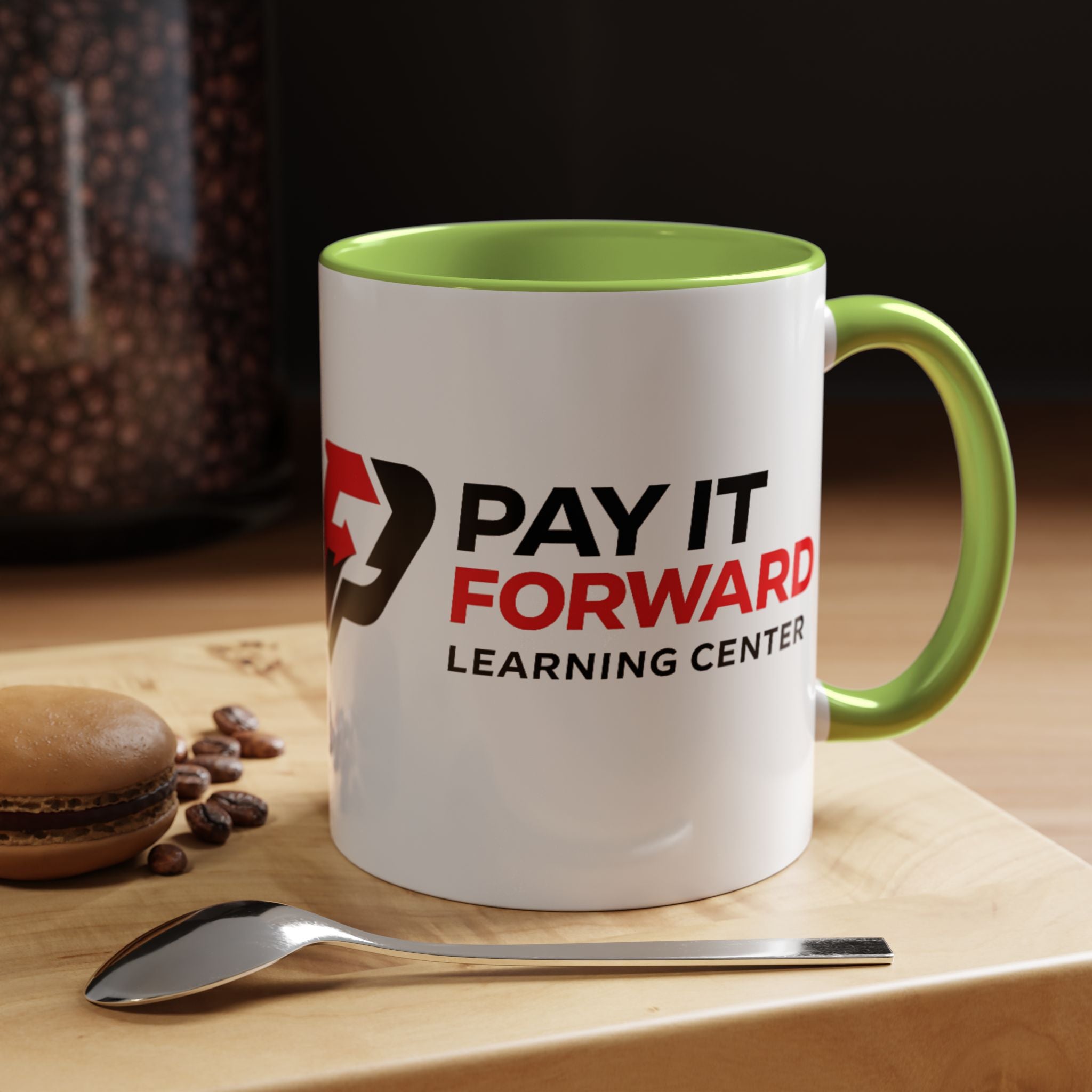 Pay It Forward Accent Coffee Mug — Bold Accent Ceramic Coffee Cup (11/15oz)