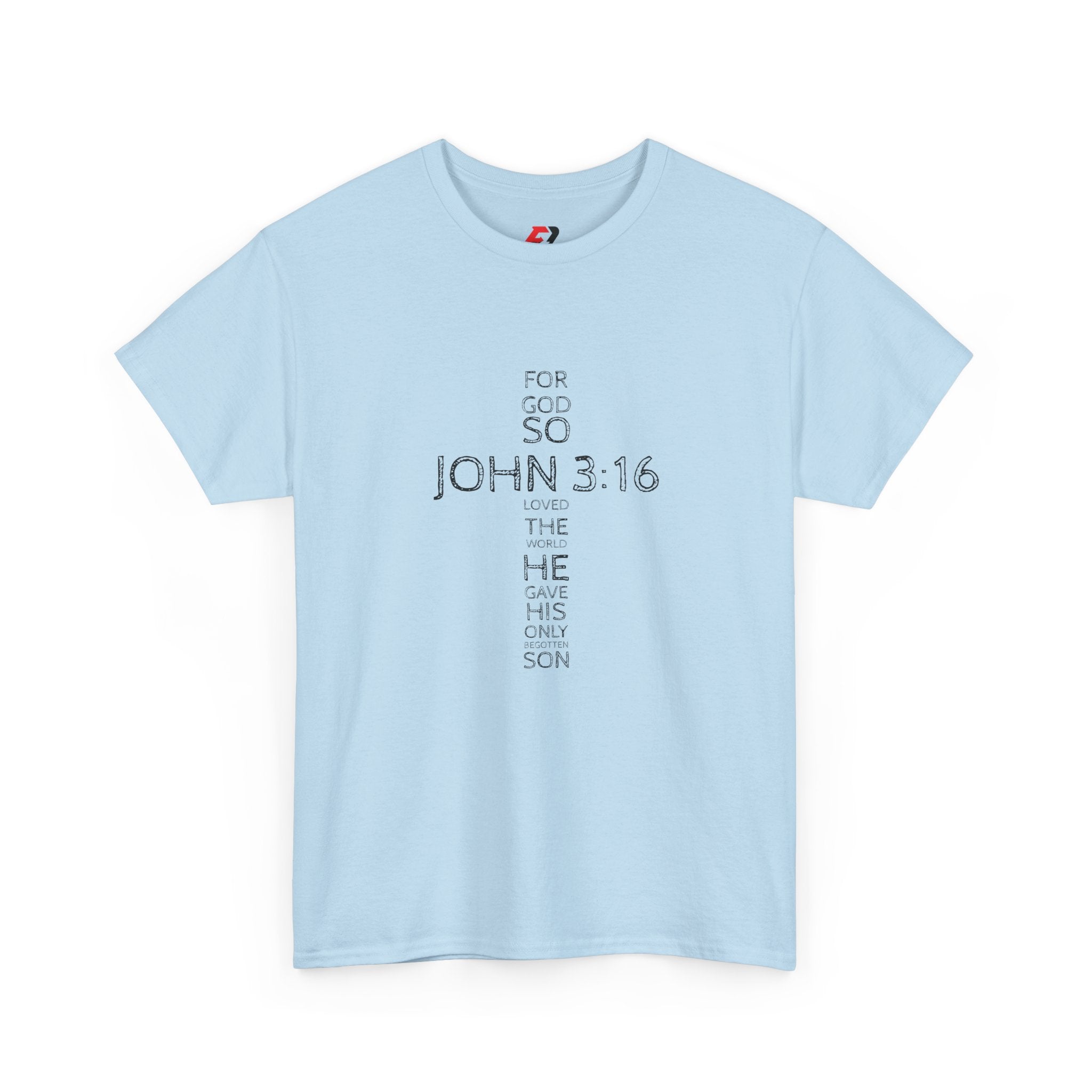 John 3:16 Cross Christian T-Shirt — Faith Gospel Tee