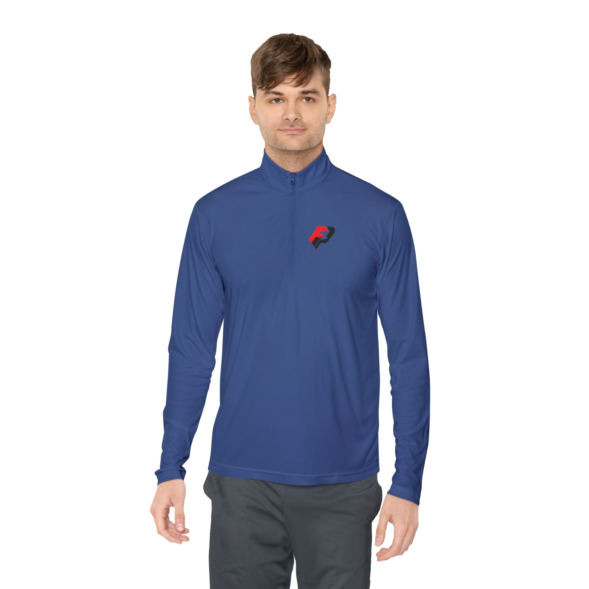PIF Quarter-Zip Pullover — Embroidered 'PIF' Casual Pullover
